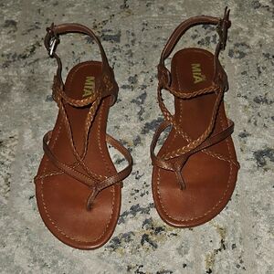 MIA Women's Tan Braided Sandals